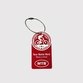 Personalized Mountain Bike Gear Bag Tag