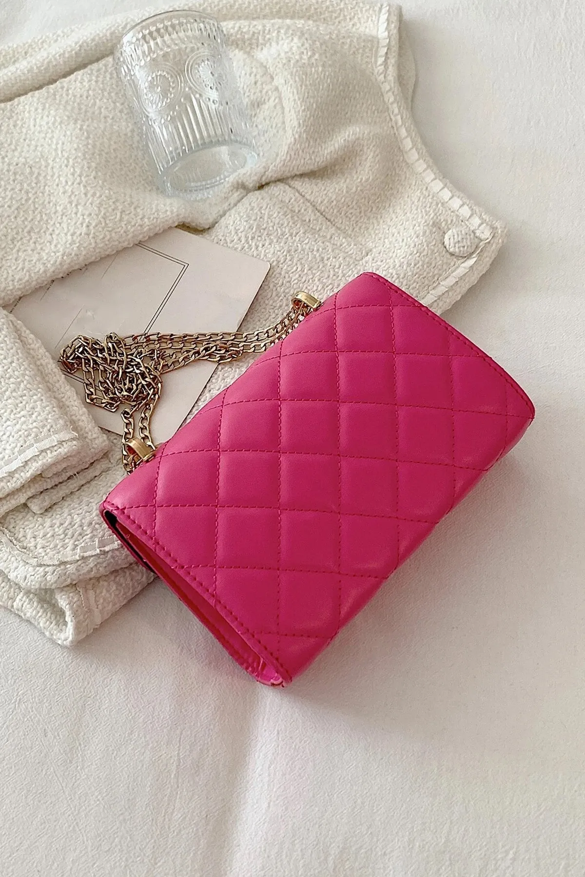 Pink Sling Leather Bag - A23 - WHB0056