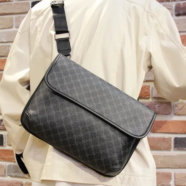 Plaid Pattern PU Leather Crossbody Bag