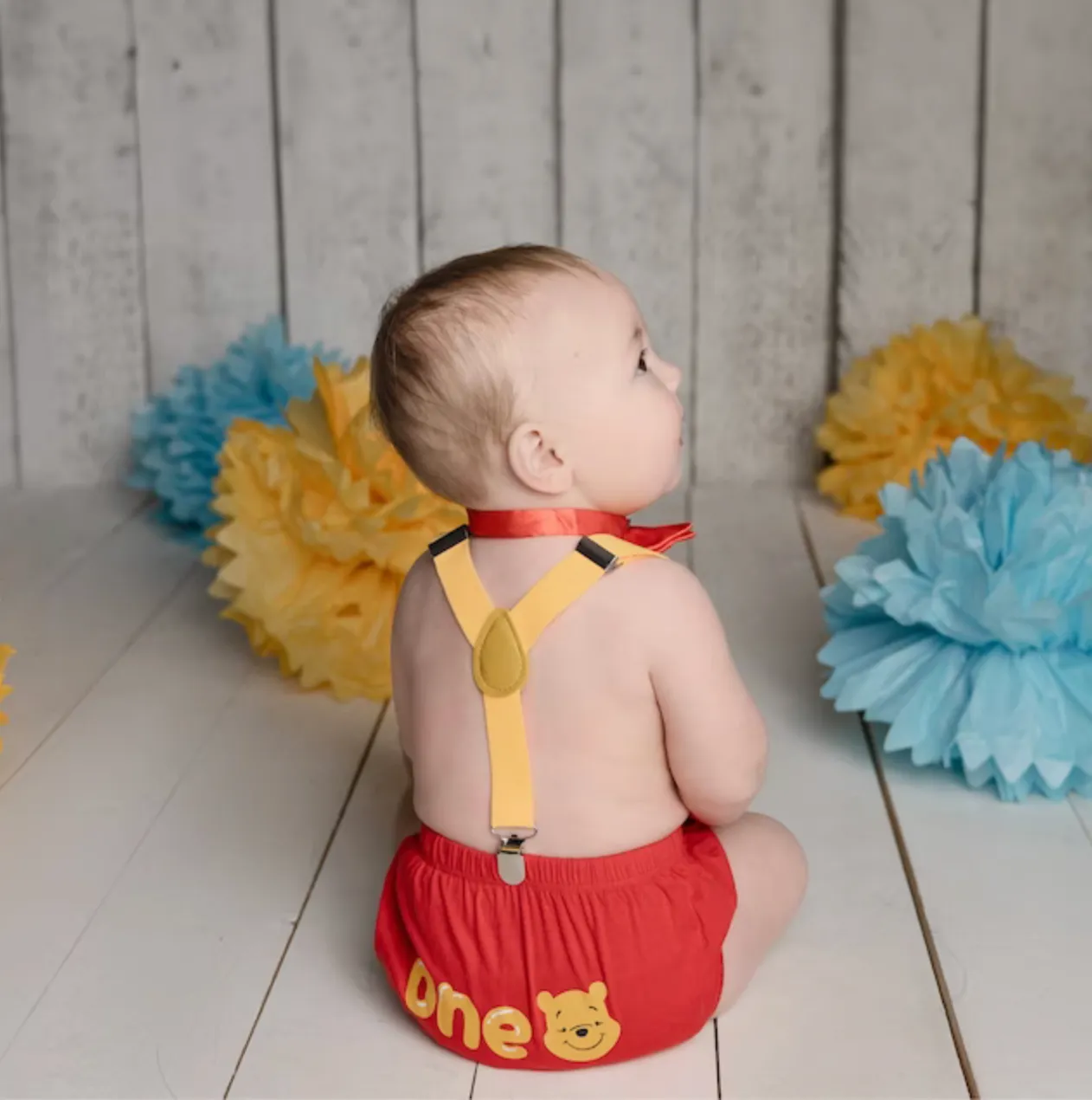 Pooh bear Cake Smash Outfit