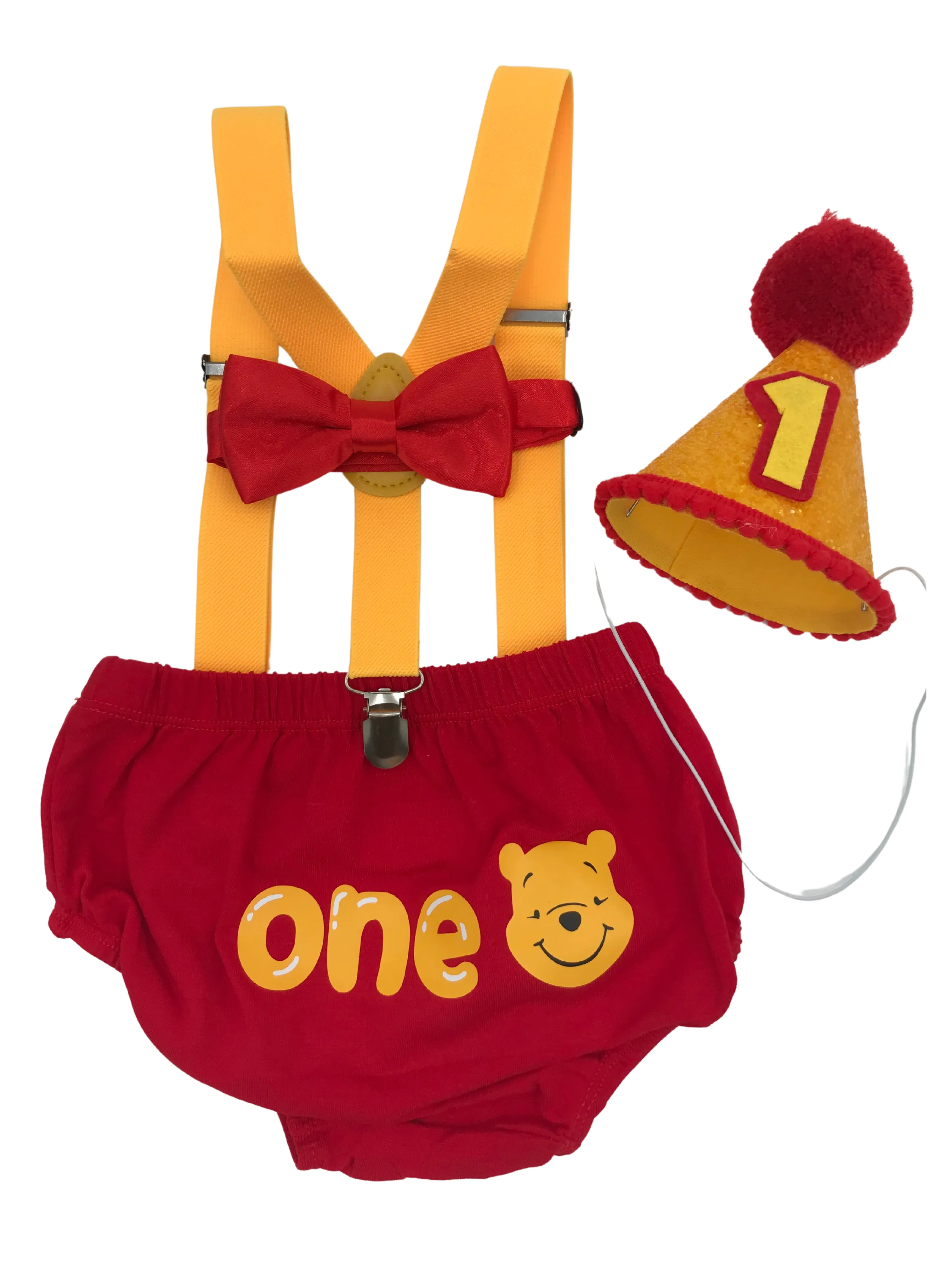 Pooh bear Cake Smash Outfit