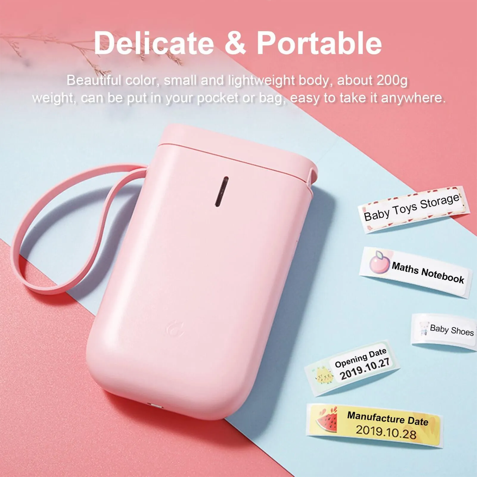 Portable Mini Wireless Label Pocket Printer