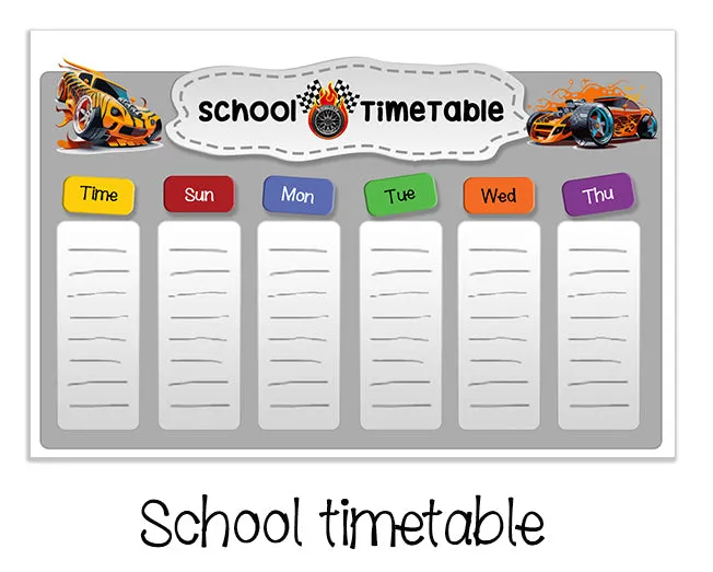 ""Hot Wheels" School labels packs