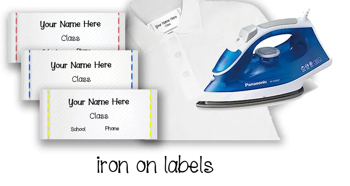 ""Plain signs" School labels packs