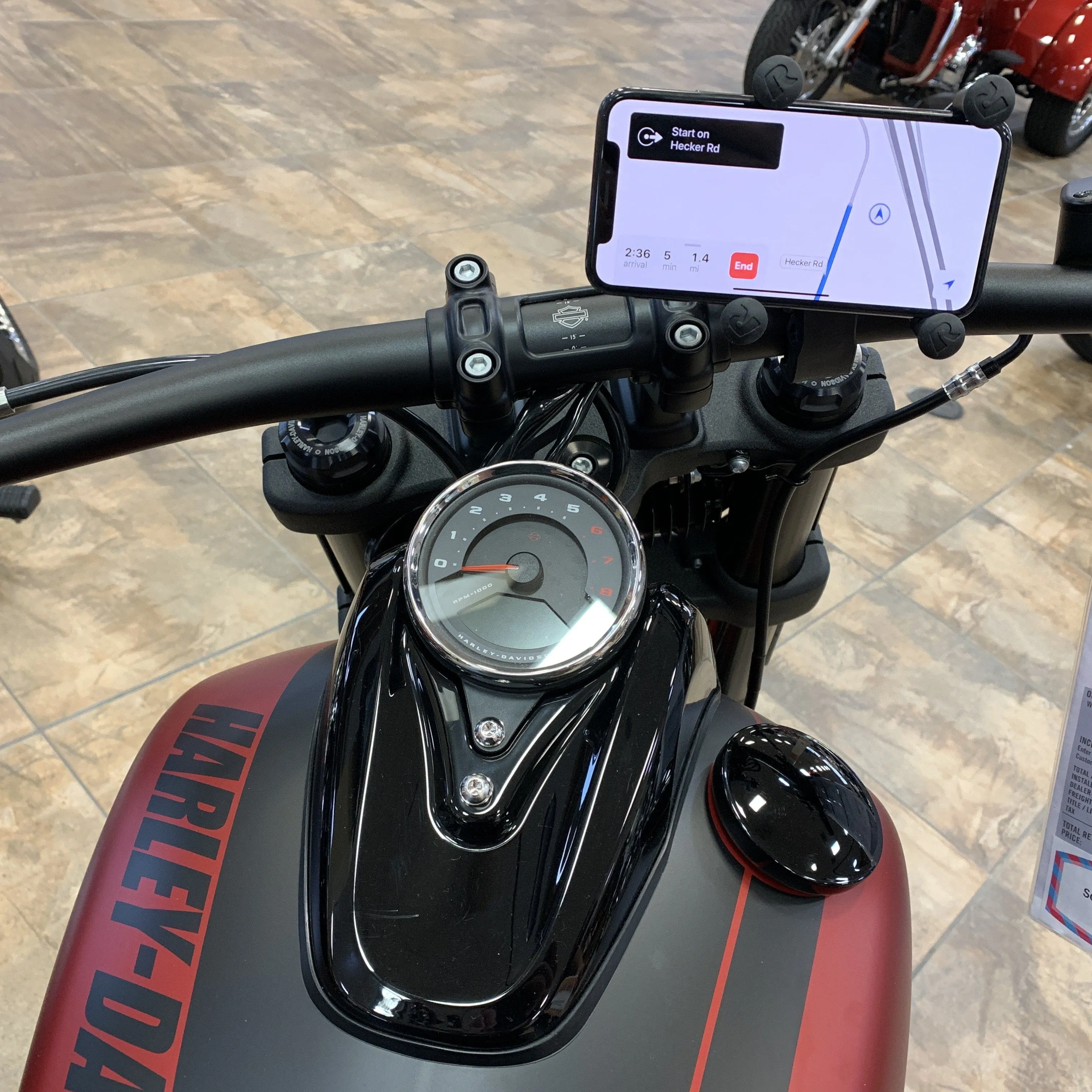 RAM X-Grip Phone Mount with RAM Snap-Link™ Tough-Claw™ Compatible with Harley-Davidson