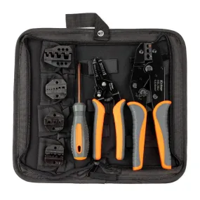 Ratchet Wire Crimping Tool Kit for 0.5-35mm² Insulated and Non-Insulated Terminals with Wire Striper and Cutter