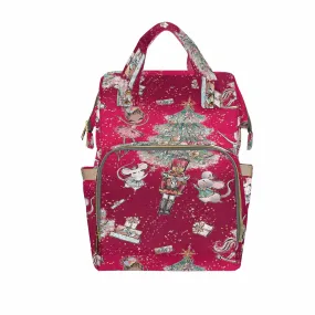 Red Christmas  Diaper Bag Backpack