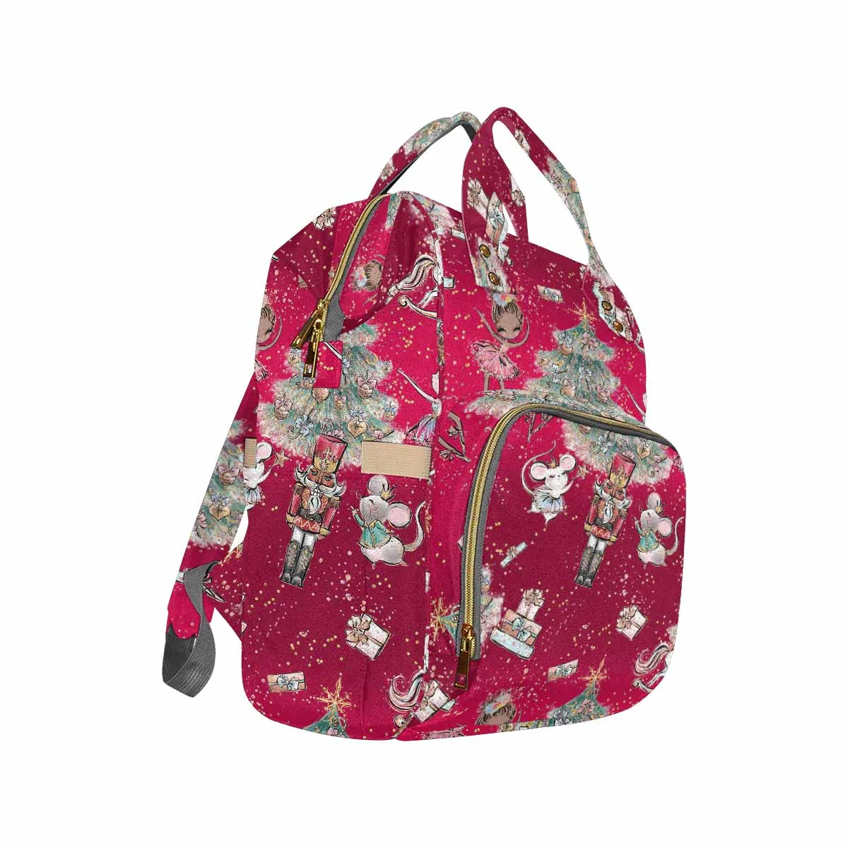 Red Christmas  Diaper Bag Backpack