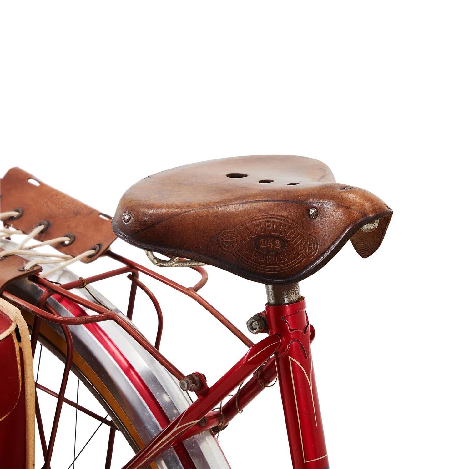 Red La Perle Cruiser Bike with Saddle Bag