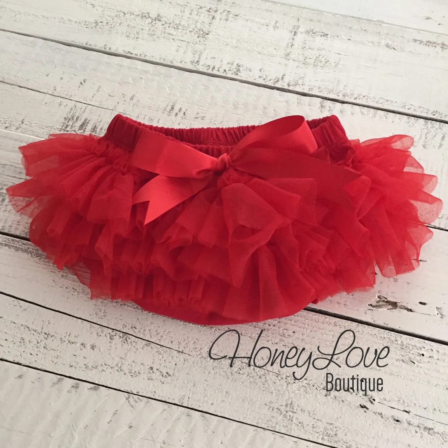 Red - Pettiskirt - Tutu Skirt Bloomer - Ruffle Bottom Bloomer