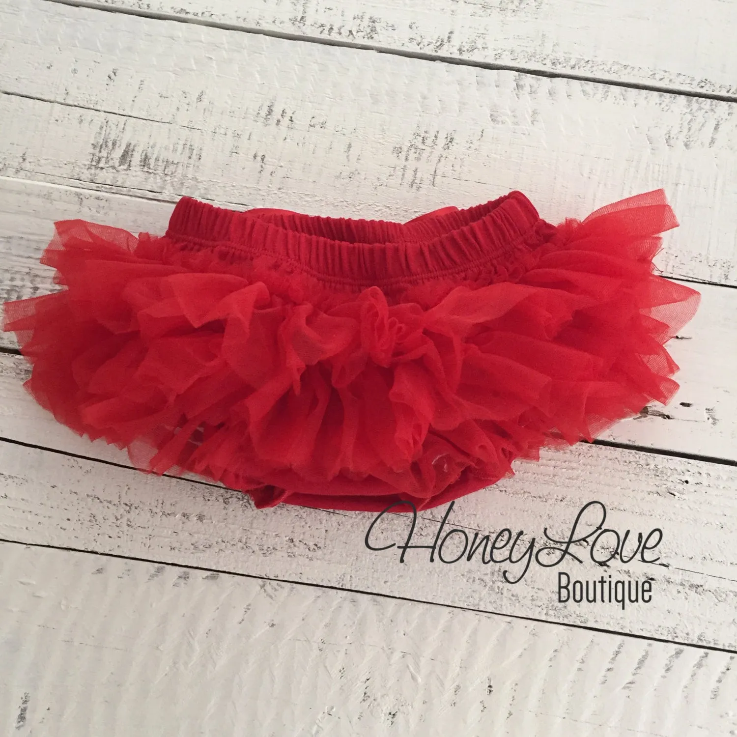 Red - Pettiskirt - Tutu Skirt Bloomer - Ruffle Bottom Bloomer