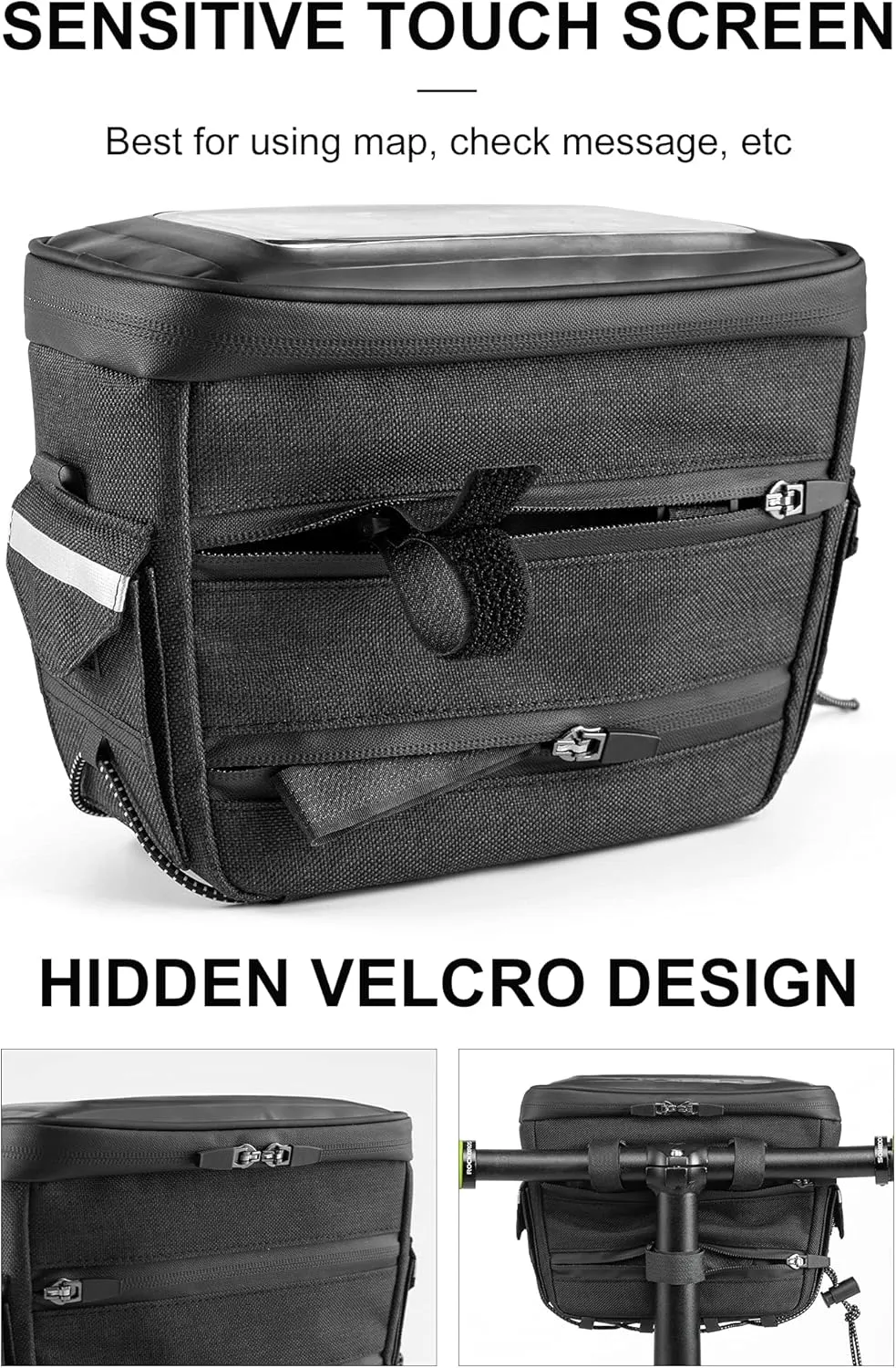 ROCKBROS Bike Handlebar Bag Bicycle Front Storage Bags