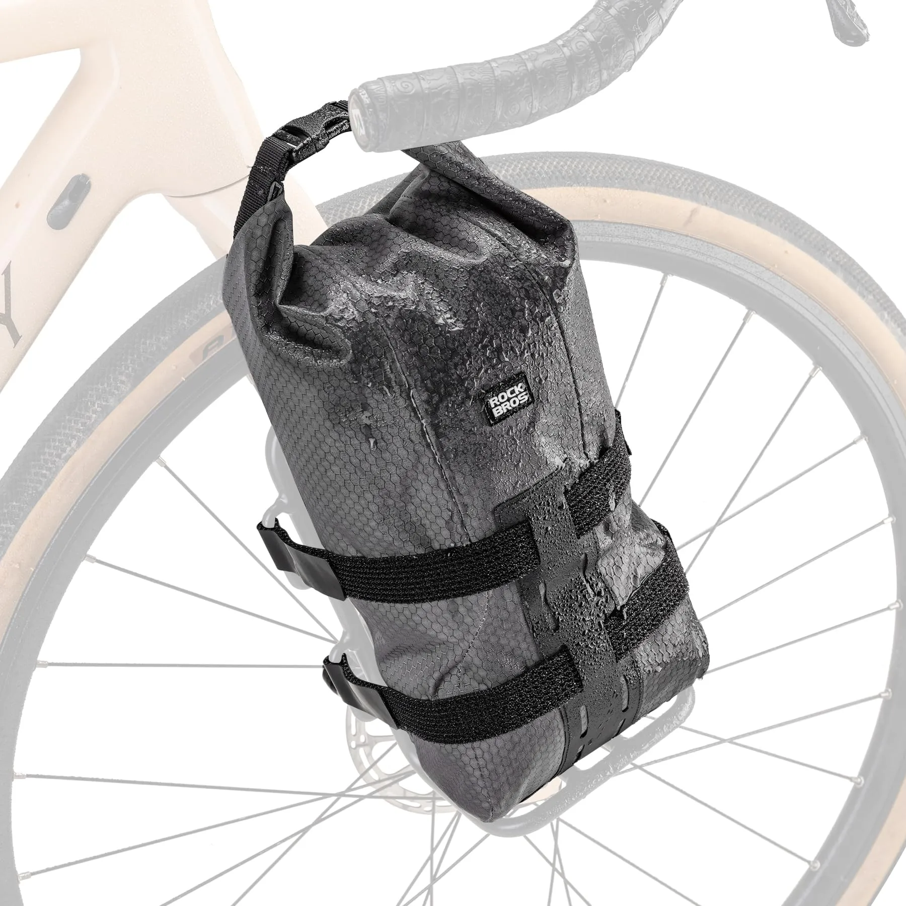 ROCKBROS Bike Waterproof 4L Front Fork Bag with Bike Rack