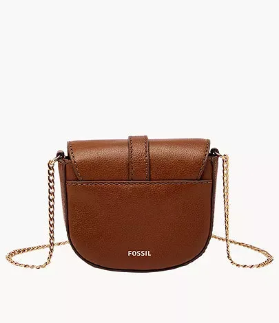 SHB3148210 - Fossil Emery Micro Brown Leather Crossbody Bag For Women