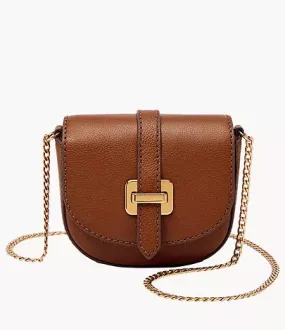 SHB3148210 - Fossil Emery Micro Brown Leather Crossbody Bag For Women