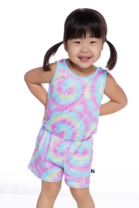 Simply Soft Baby Short Romper - Cotton Candy Tie Dye