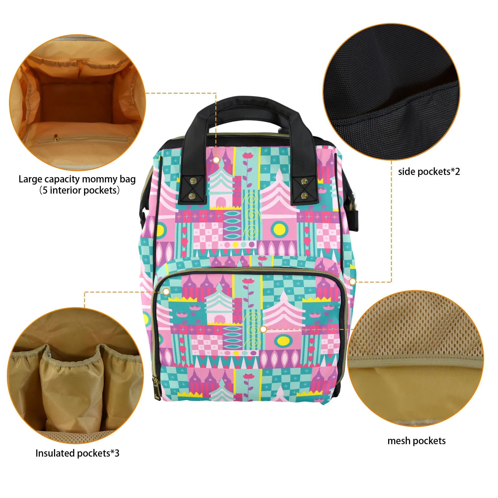 Small World Multi-Function Diaper Bag