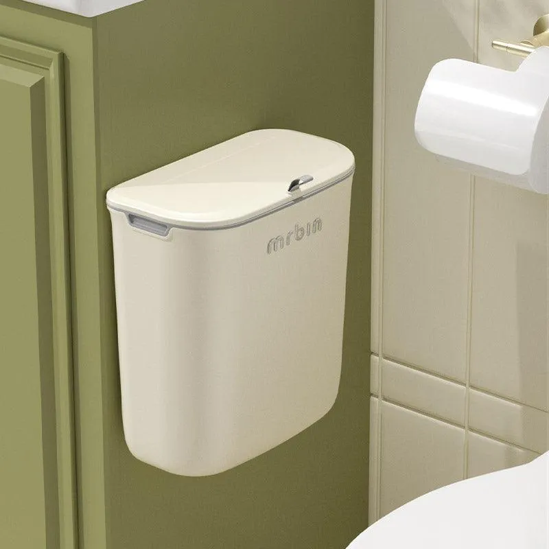 Space-Saving Wall-Mounted Trash Can with Dual Opening and Sealed Anti-Odor Technology