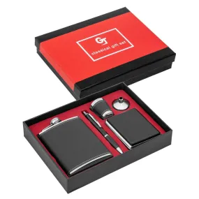 Stainless Steel Gift Set, 8 oz Hip Flask