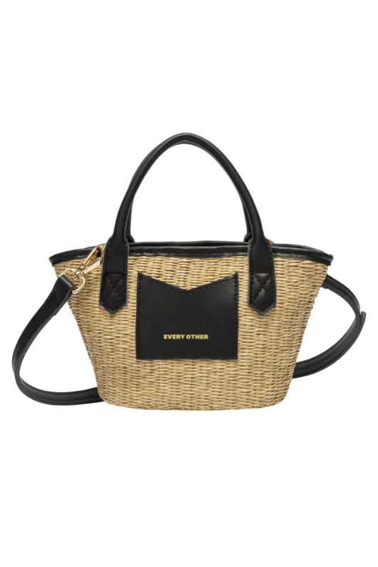 Straw Rattan Grab Bag