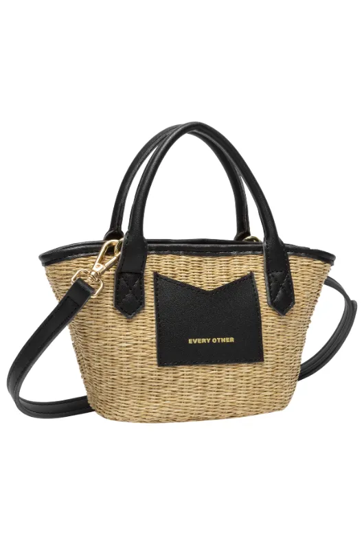 Straw Rattan Grab Bag