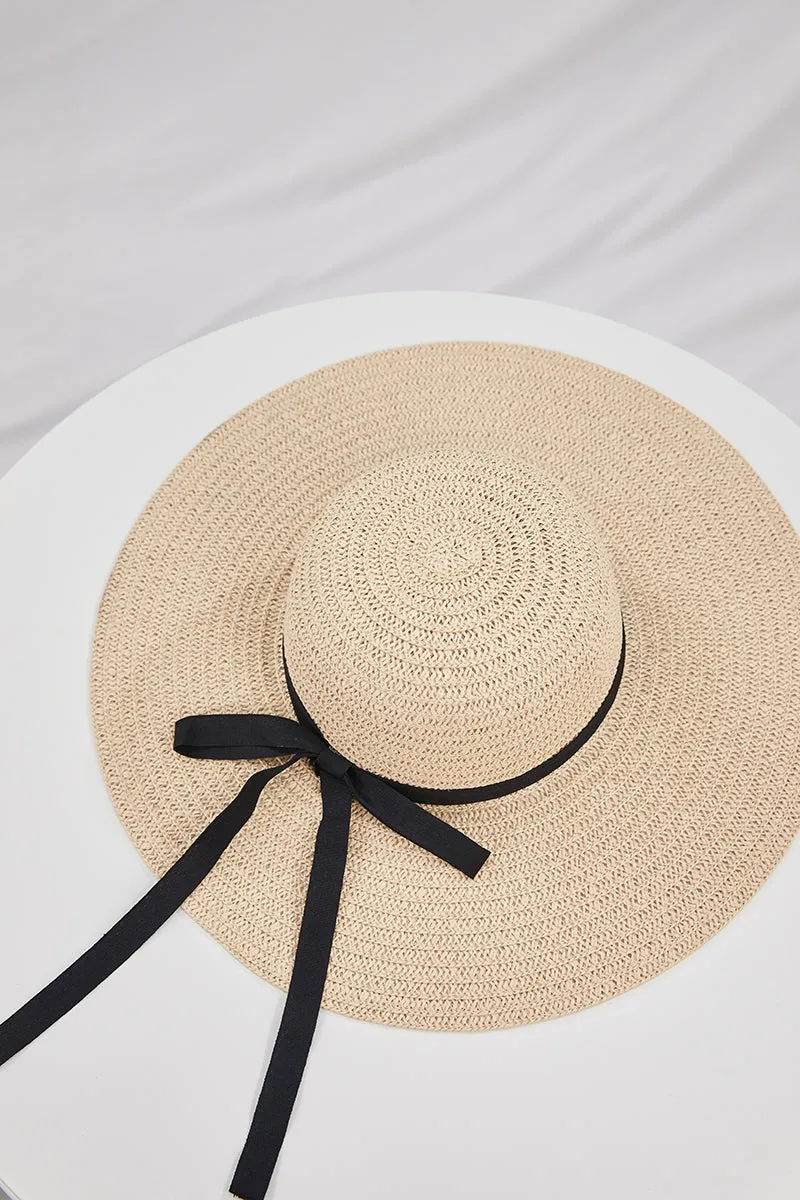 Sunny Day Straw Hat-Beige