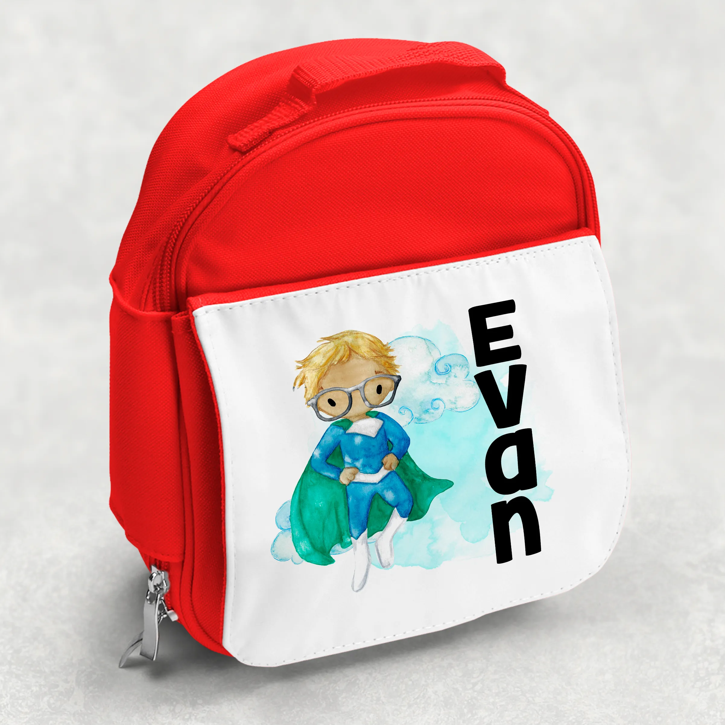 Superhero Personalised Kids Insulated Lunch Bag