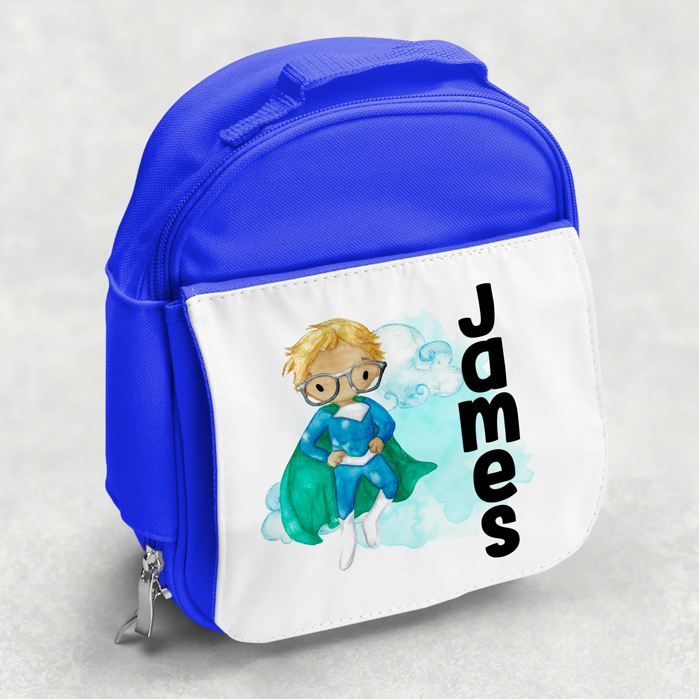 Superhero Personalised Kids Insulated Lunch Bag