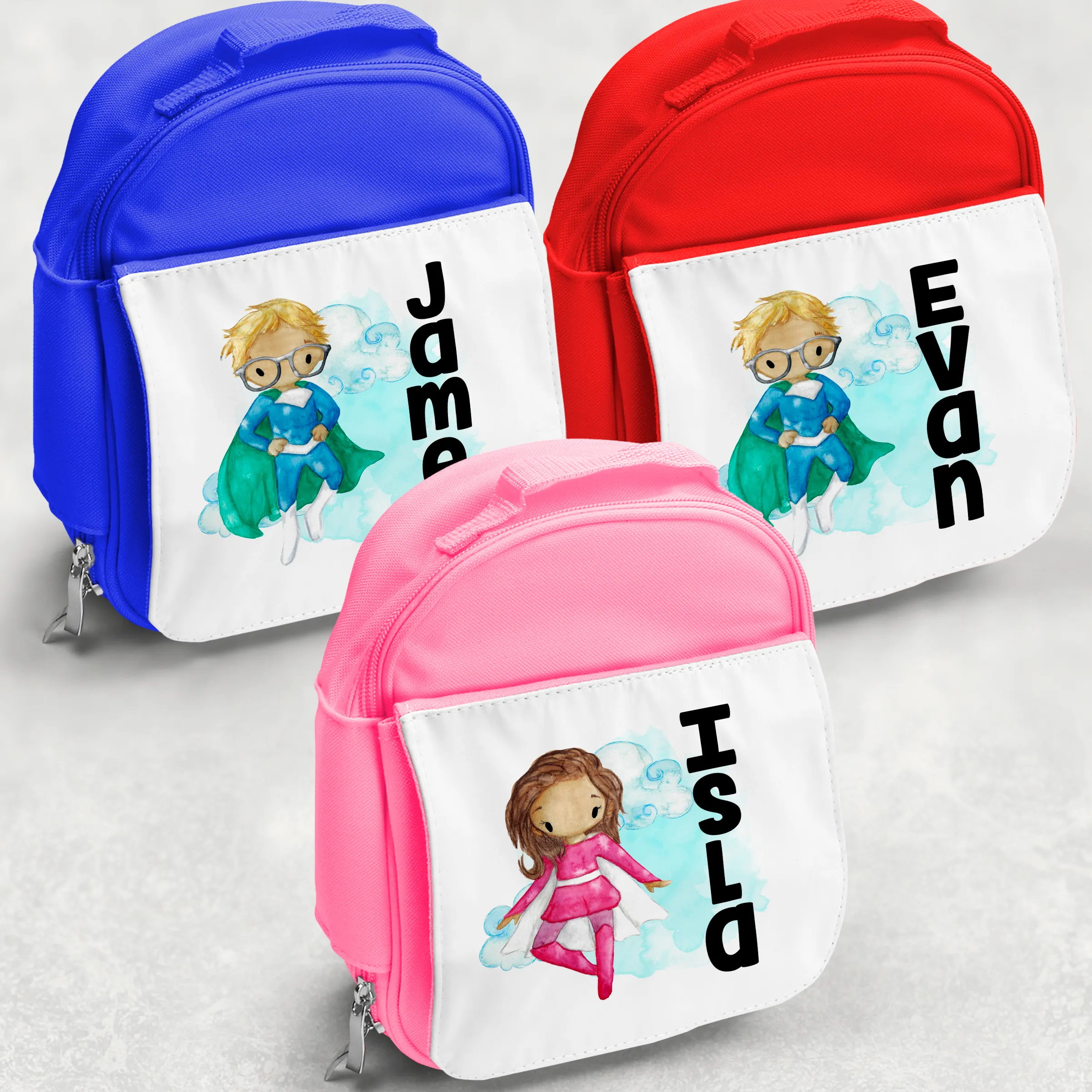 Superhero Personalised Kids Insulated Lunch Bag