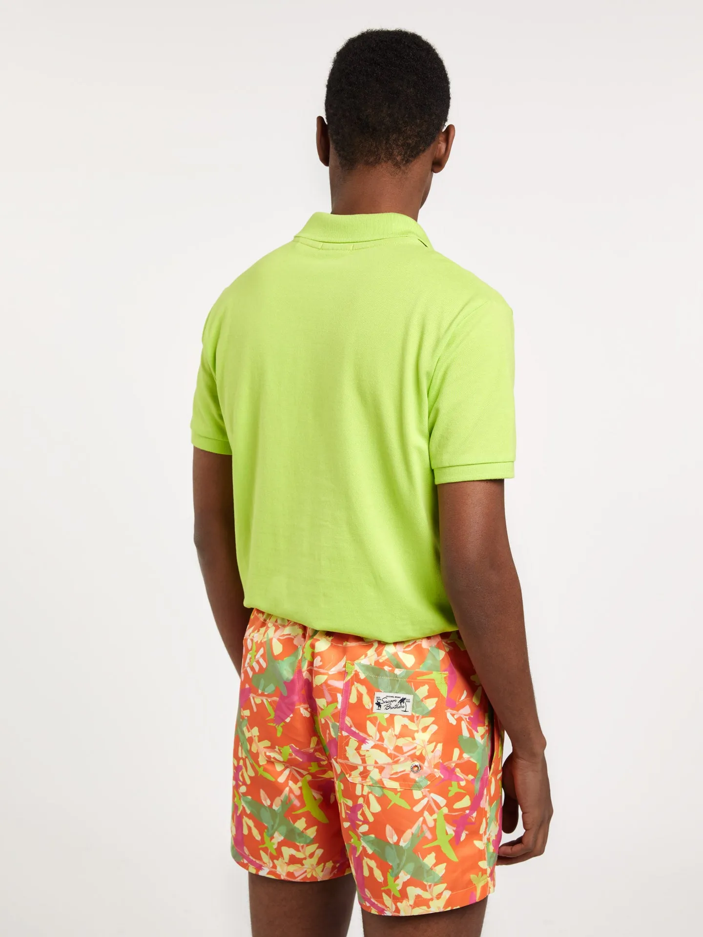 Swim Shorts With 'Birds' Print