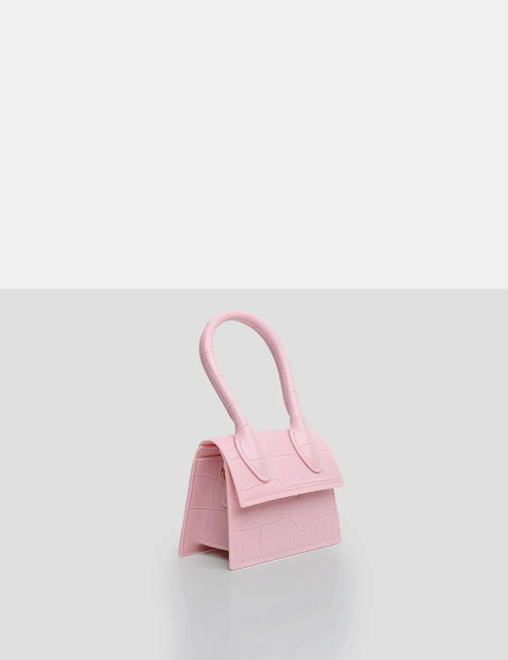 The Alora Pink Rubber Effect Mini Bag