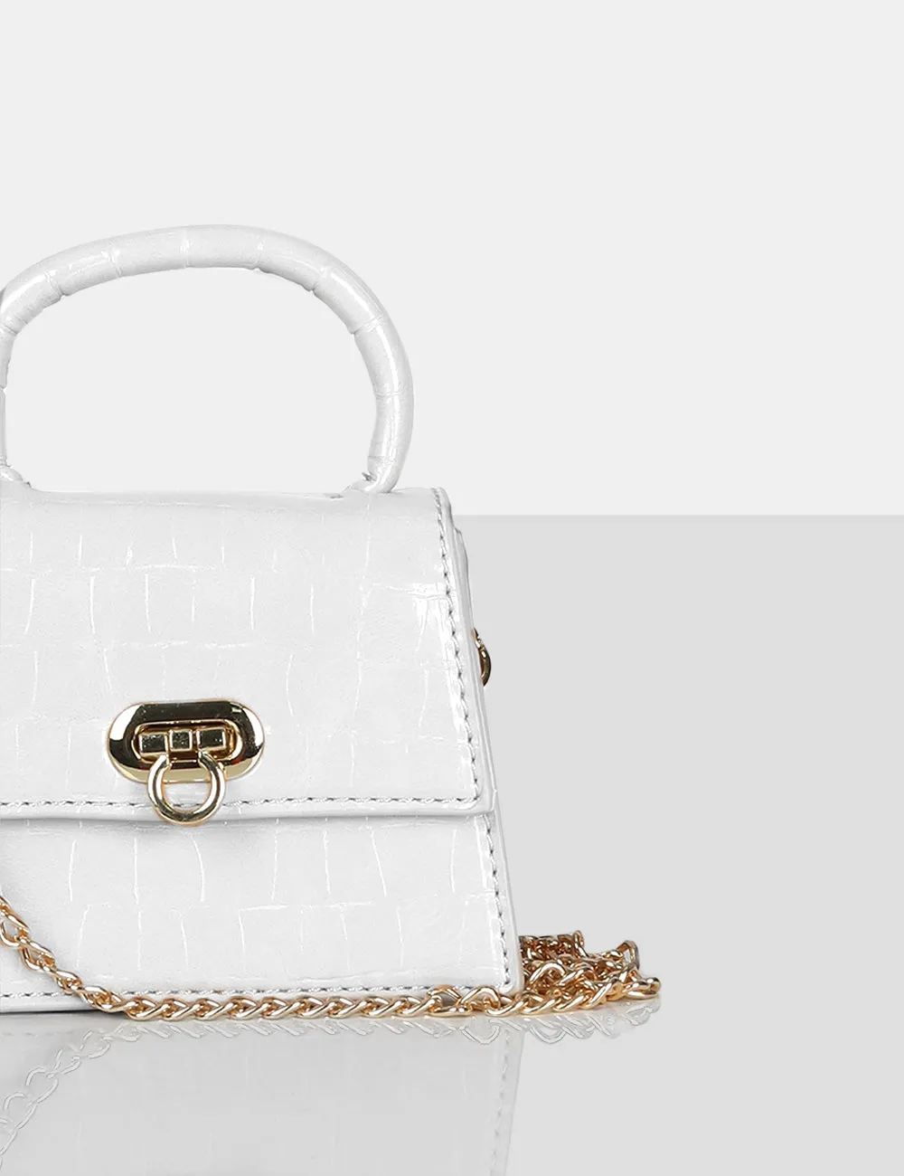 The Lilly White Textured Mini Bag