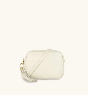 The Tassel Stone Leather Crossbody Bag