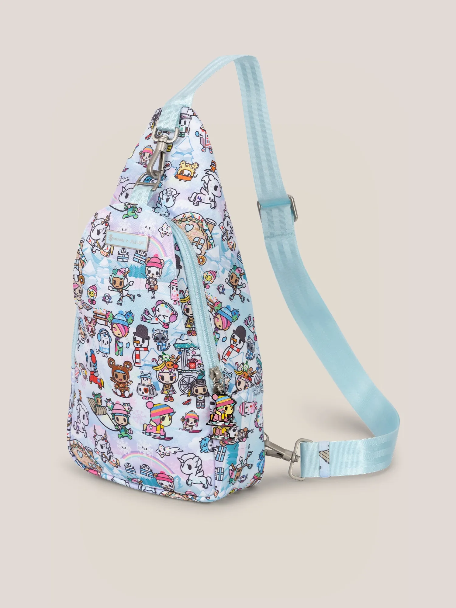 tokidoki Snow Day Crossbody Sling Diaper Bag — Ice Blue