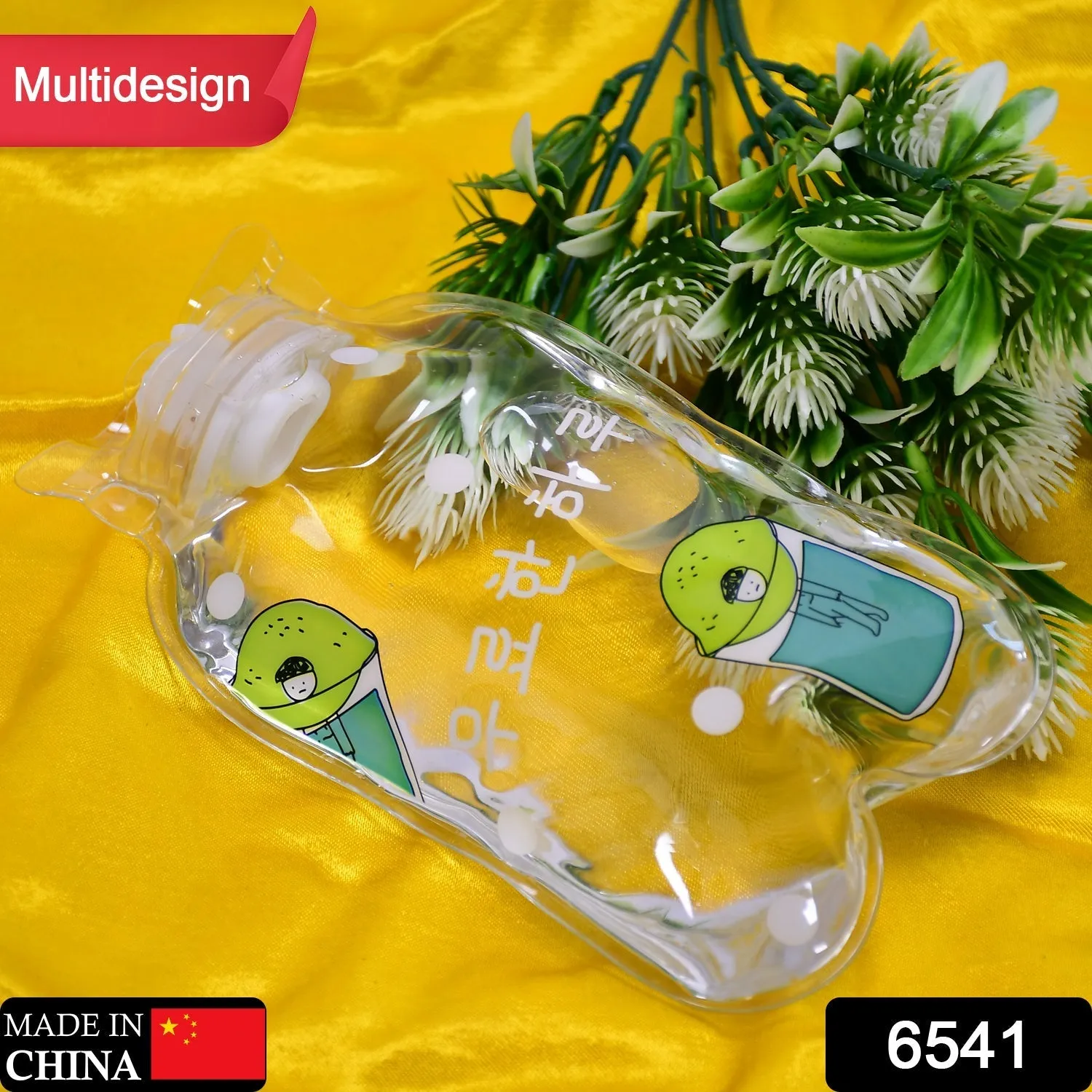 TRANSPARENT MULTI DESIGN SMALL HOT WATER BAG WITH COVER FOR PAIN RELIEF, NECK, SHOULDER PAIN AND HAND, FEET WARMER, MENSTRUAL CRAMPS.