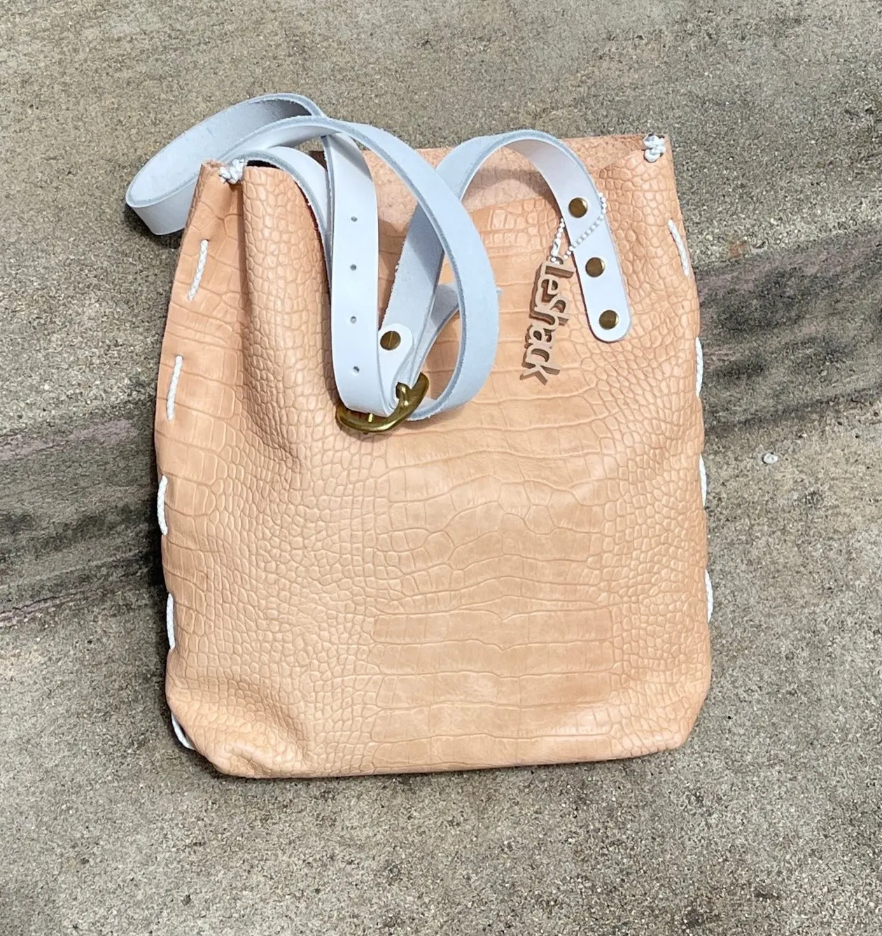 Veg Tan Embossed Crossbody Bag