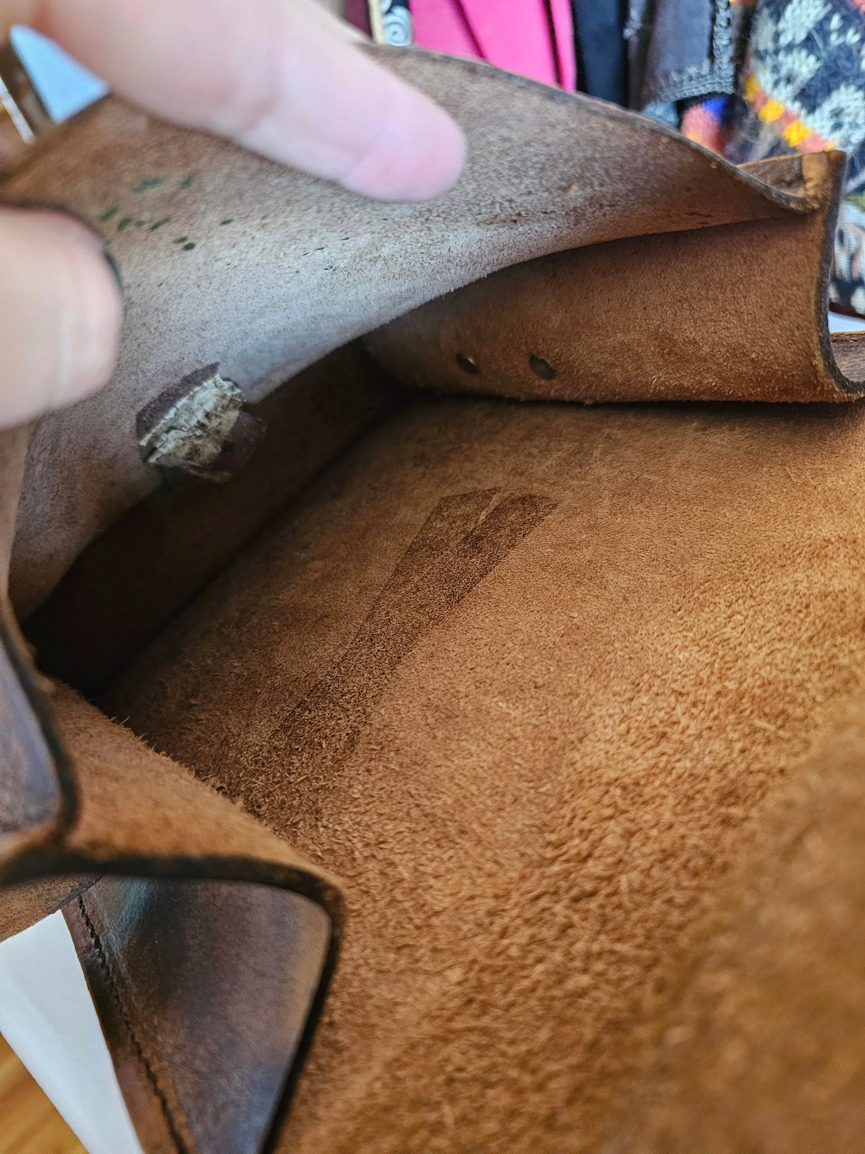 Vintage Leather Tooled Bag