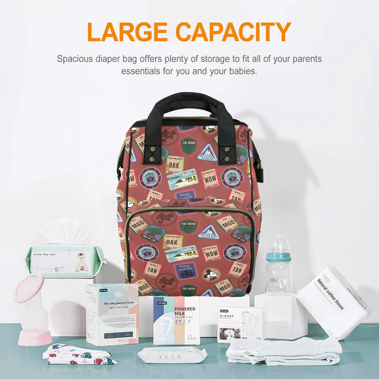 Vintage Travel Multi-Function Diaper Bag