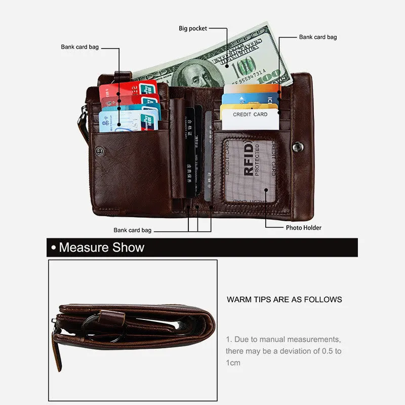 Wallet For Men RFID Multiple Slots Portable Daily Purse