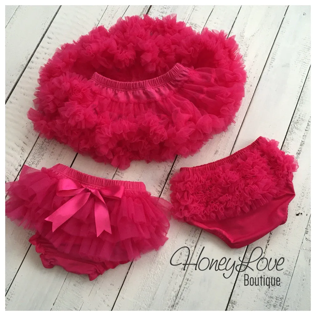 Watermelon Pink - Pettiskirt - Tutu Skirt - Ruffle Bottom Bloomer