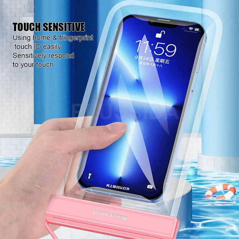 Waterproof Phone Case Under 7.0 inches For iPhone 13 14 Pro Max , Huawei, Xiaomi, Redmi, Note Samsung