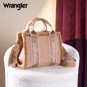 WG181-8120S  Wrangler Sherpa Small Canvas Tote/Crossbody - Khaki