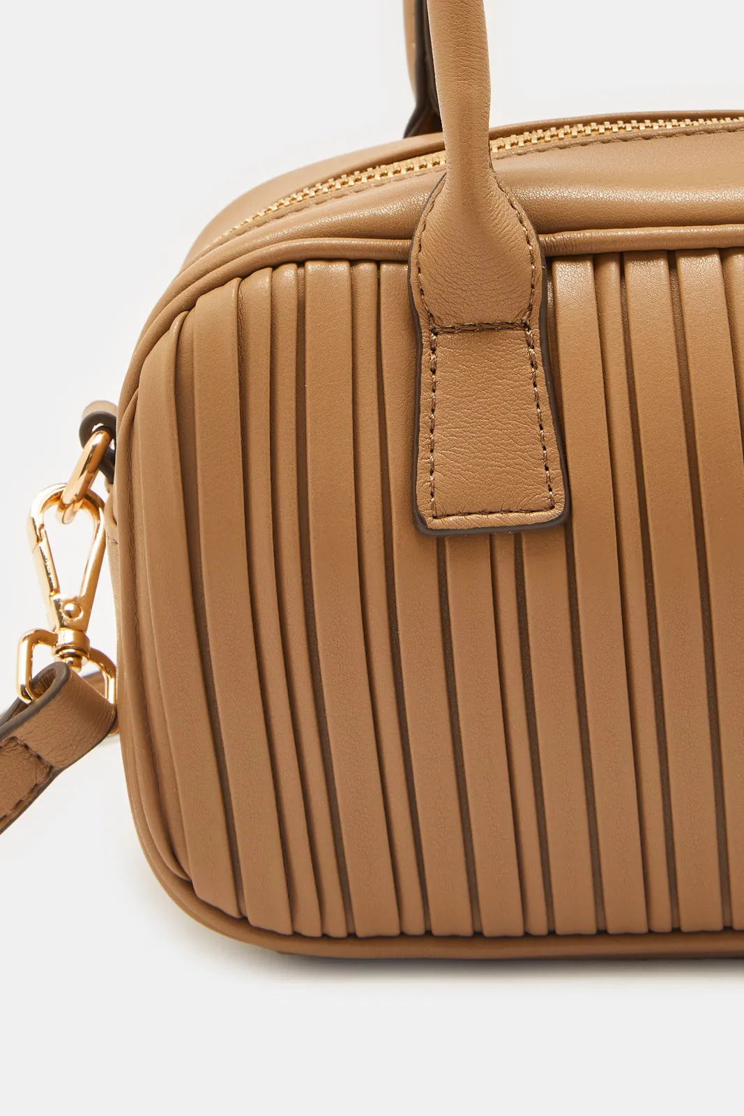 Women Tan Textured Bags