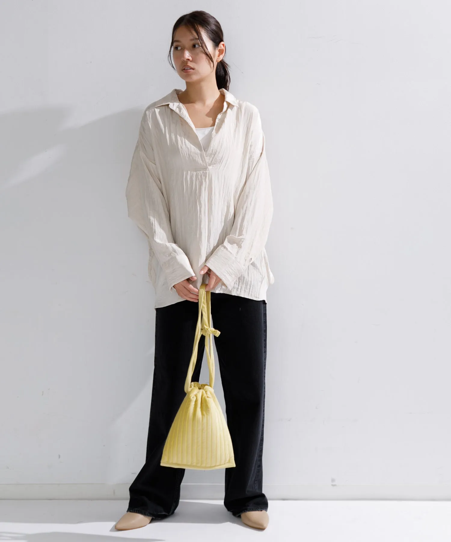 【WOMEN】beej Velour quilting mini bag