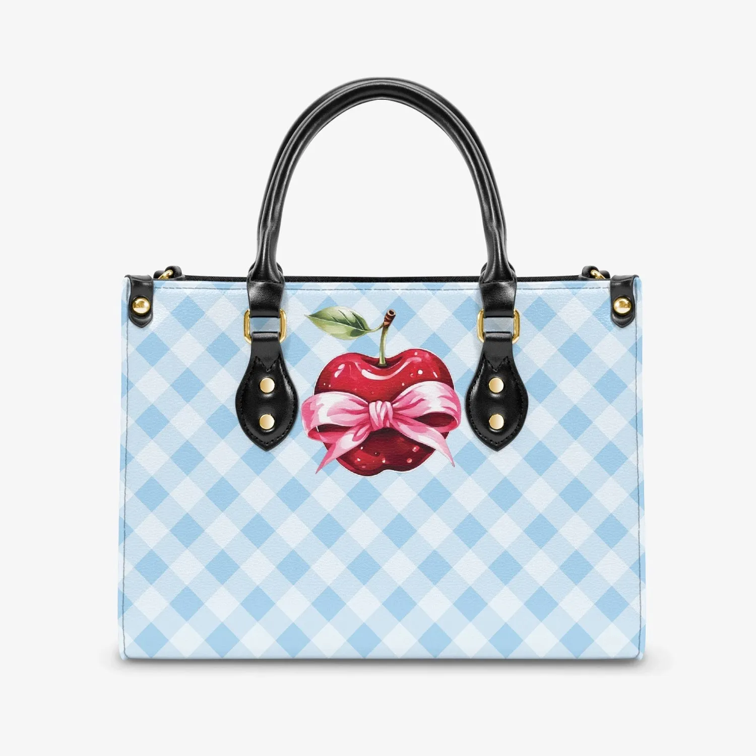 Women's Tote Bag - Rockabilly - Apple Plaid Blue