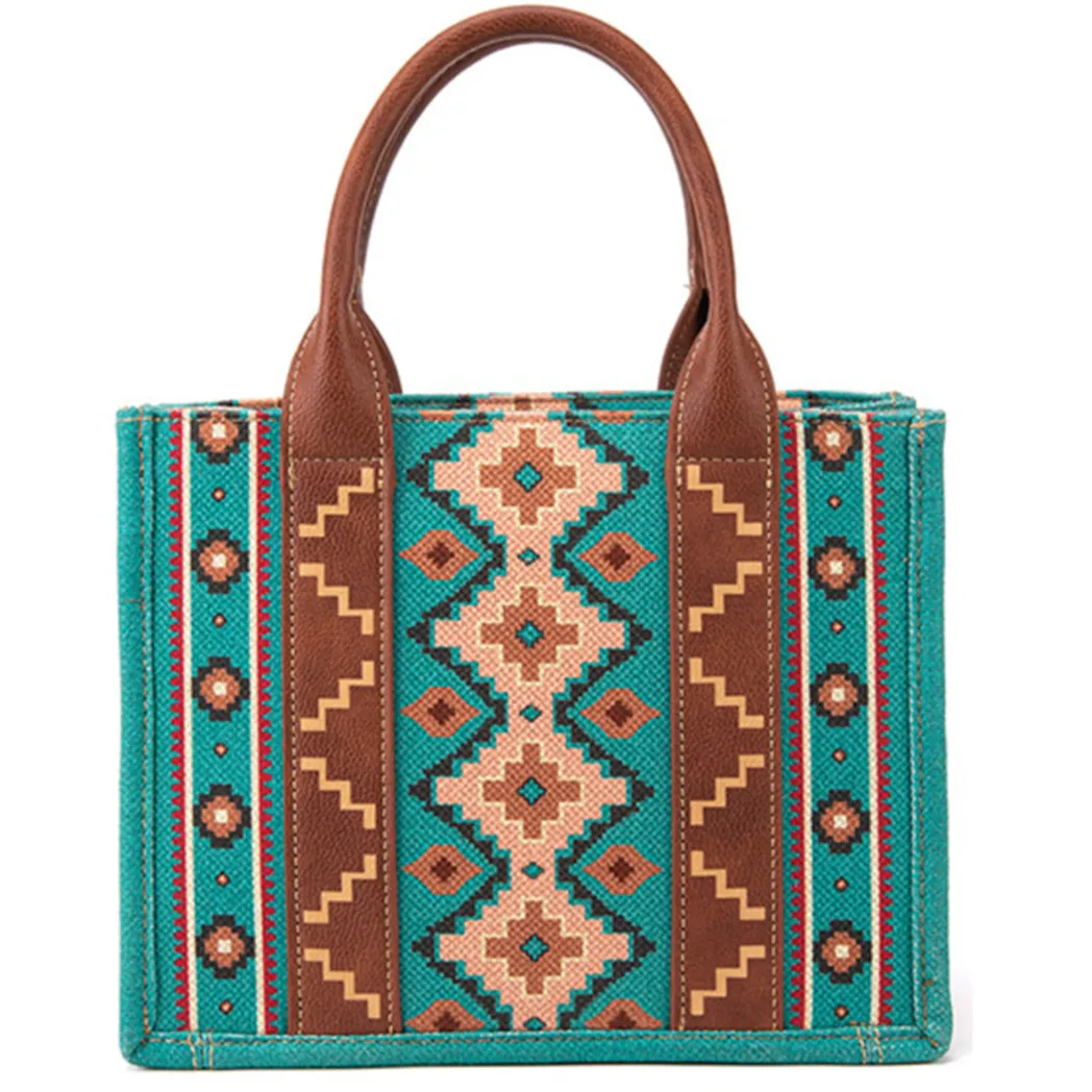 Wrangler Turquoise Southwest Small Crossbody Tote