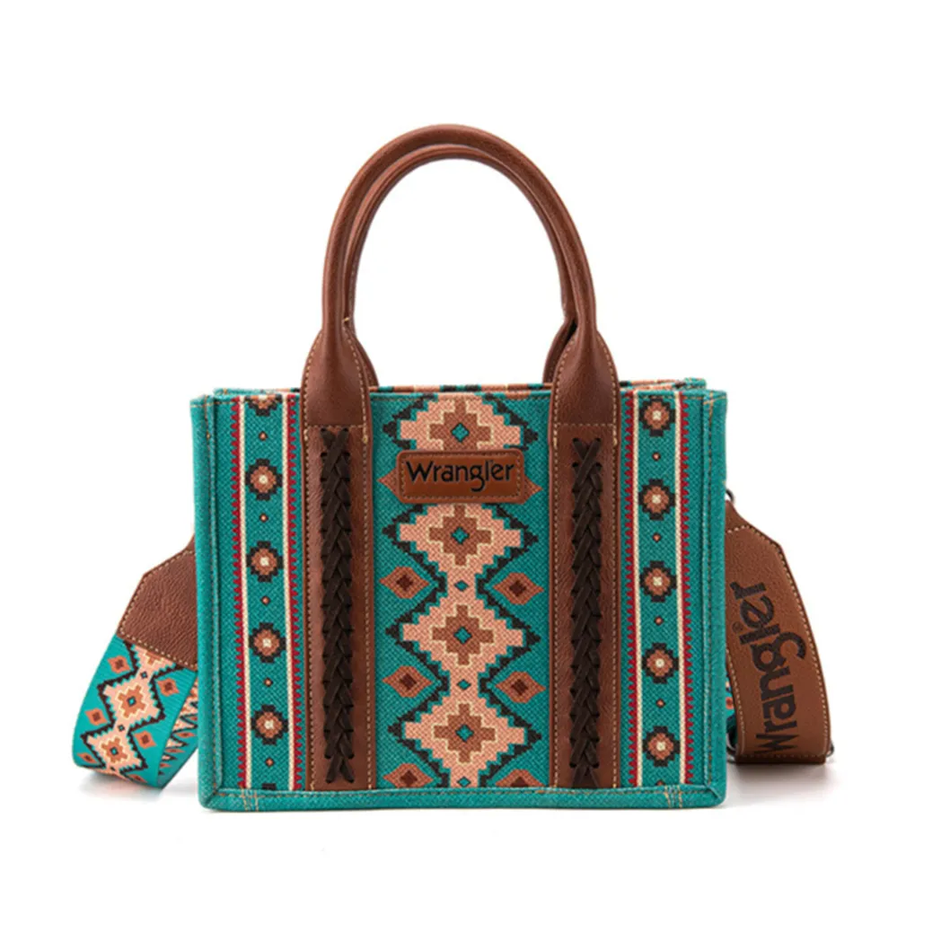 Wrangler Turquoise Southwest Small Crossbody Tote