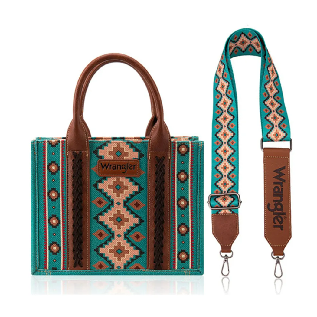 Wrangler Turquoise Southwest Small Crossbody Tote