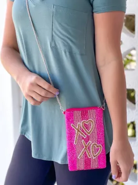 'XOXO' Beaded Phone Crossbody