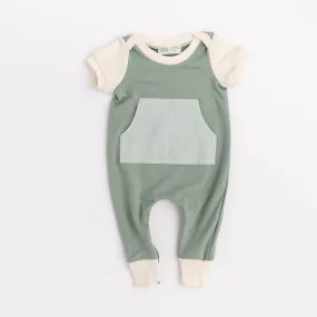 Zipper Romper in Sage